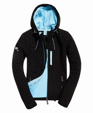 Superdry Summer Hooded SD-Windtrekker Női Kabát Fekete/Kék | IZXYR6908